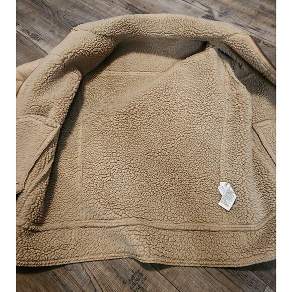 Zara Faux Suede Men’s Jacket Size XL Sherpa Lined Light Brow/Beige. #2046 - Picture 5 of 11